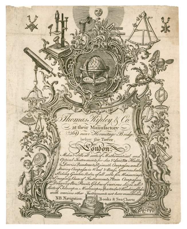 Thomas Ripley & Co, kereskedelmi kártya alkotó: English School