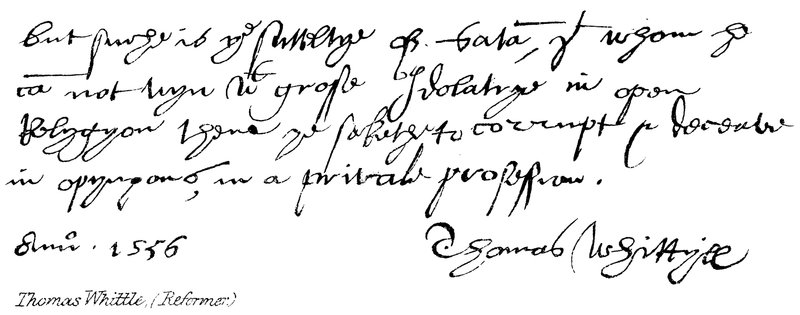 Thomas Whittle (reformátor) alkotó: English School