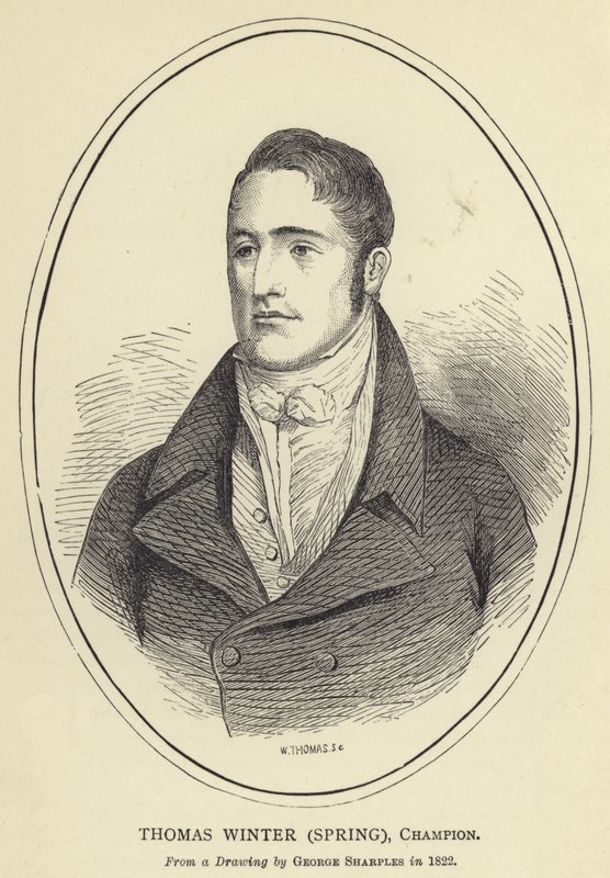 Thomas Winter, tavasz, bajnok, George Sharples 1822-es rajzából alkotó: English School