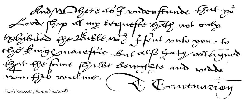 Thomas Cranmer, (Canterbury íve) alkotó: English School