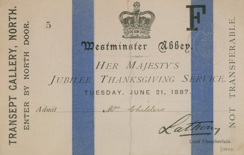 Jegy Őfelsége jubileumi hálaadó istentiszteletére alkotó: English School