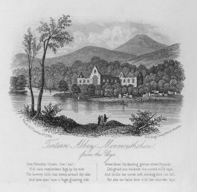 Tintern Abbey, Monmouthshire, a Wye-ból alkotó: English School