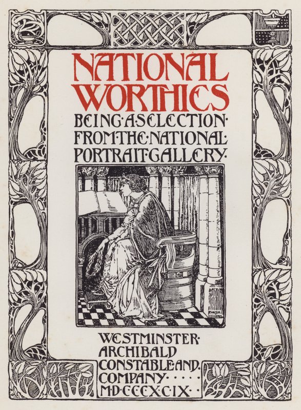 A National Worthies címoldali illusztrációja a Nemzeti Arcképtárból válogatva alkotó: English School