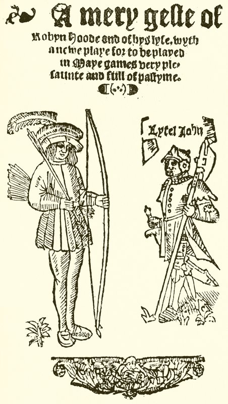 A Robyn Hood vidám gesztusa címlapja, 1550 alkotó: English School