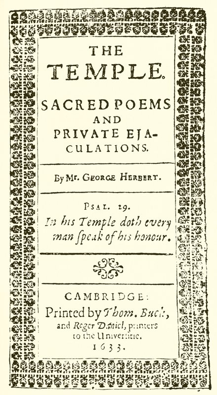 George Herberts The Temple címlapja alkotó: English School