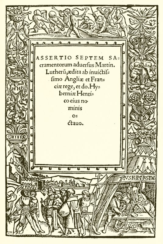 Henrik Luther elleni könyvének címlapja alkotó: English School