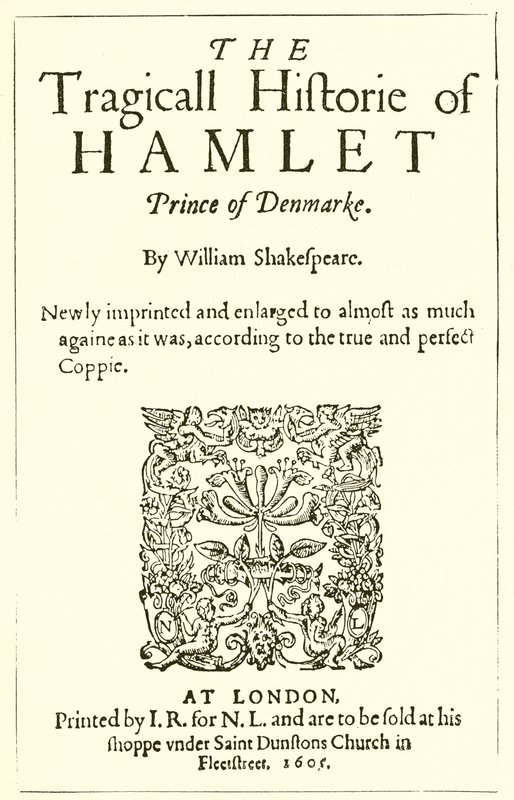 Shakespeare Hamletjének címlapja alkotó: English School