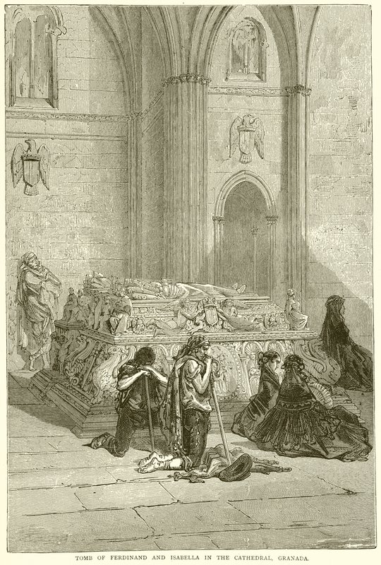Ferdinánd és Izabella sírja a granadai katedrálisban alkotó: English School