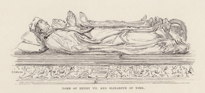 VII. Henrik és Yorki Erzsébet sírja (litográfia) alkotó: English School