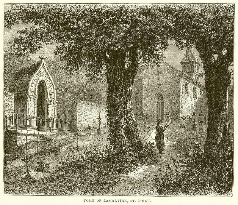 Lamartine sírja, St. Point alkotó: English School
