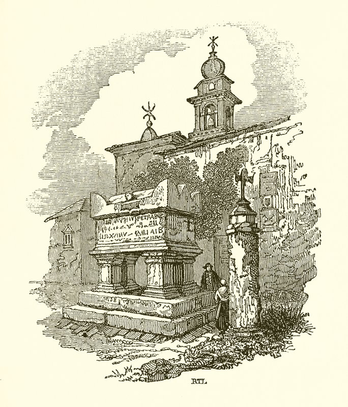 Petrarch sírja Arqua-ban alkotó: English School