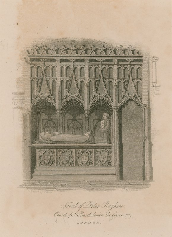 Prior Rayhere sírja, Nagy Szent Bertalan templom, Smithfield alkotó: English School