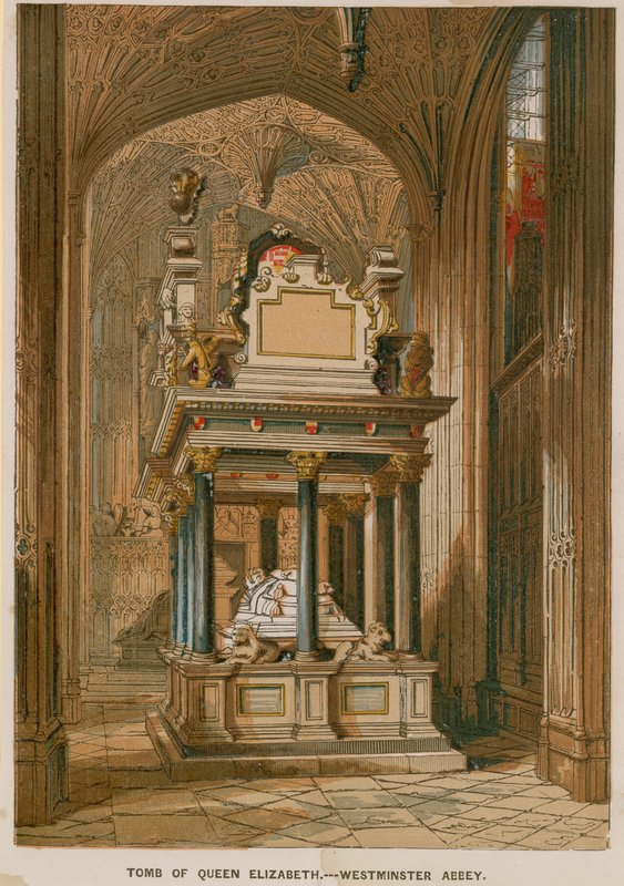 Erzsébet királynő sírja a Westminster Abbeyben alkotó: English School