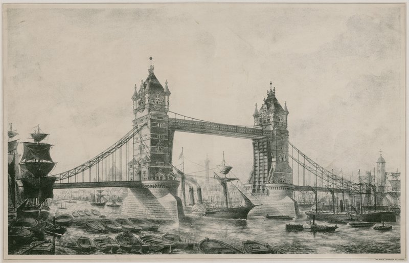 Tower Bridge, London alkotó: English School