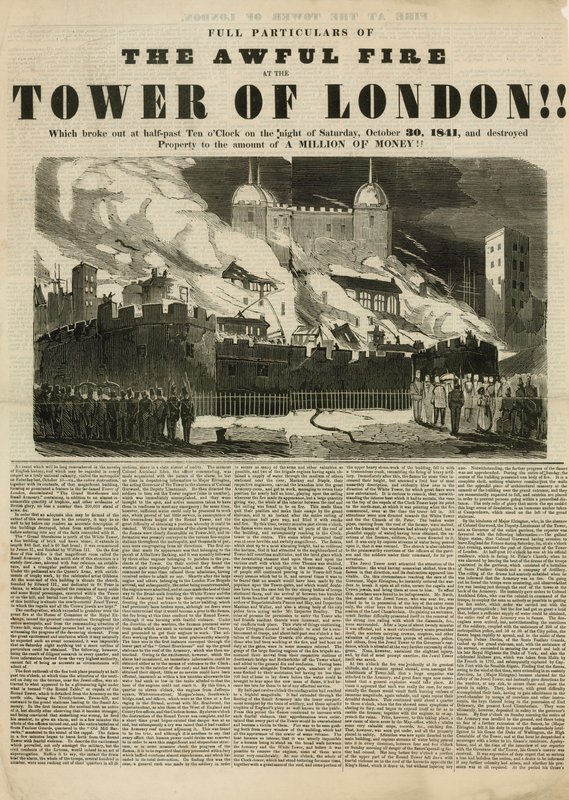Tower of London Fire, 1841 alkotó: English School