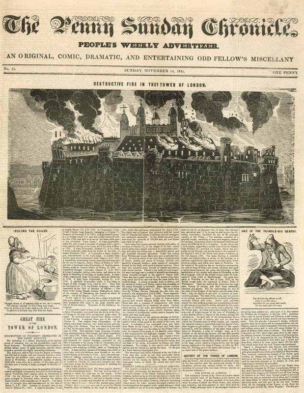 Tower of London Fire, 1841 alkotó: English School