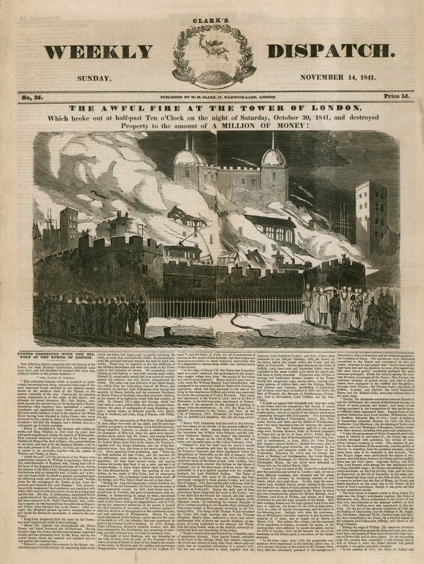 Tower of London Fire, 1841 alkotó: English School