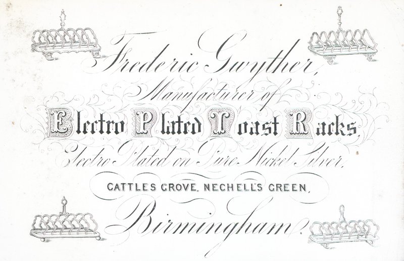 Kereskedelmi kártya, Frederic Gwyther alkotó: English School