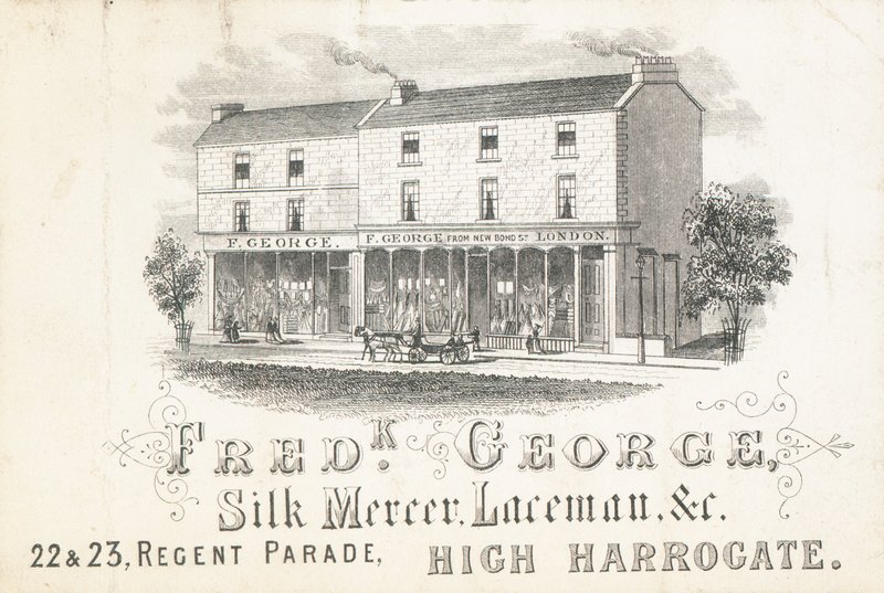 Kereskedelmi kártya, Frederick George, selyemkereskedő és csipkeverő alkotó: English School