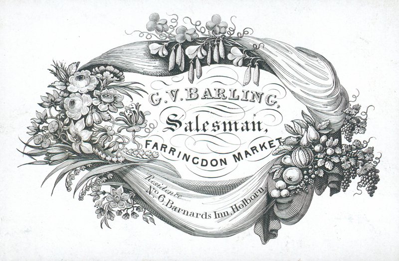 Kereskedelmi kártya, G V Barling alkotó: English School