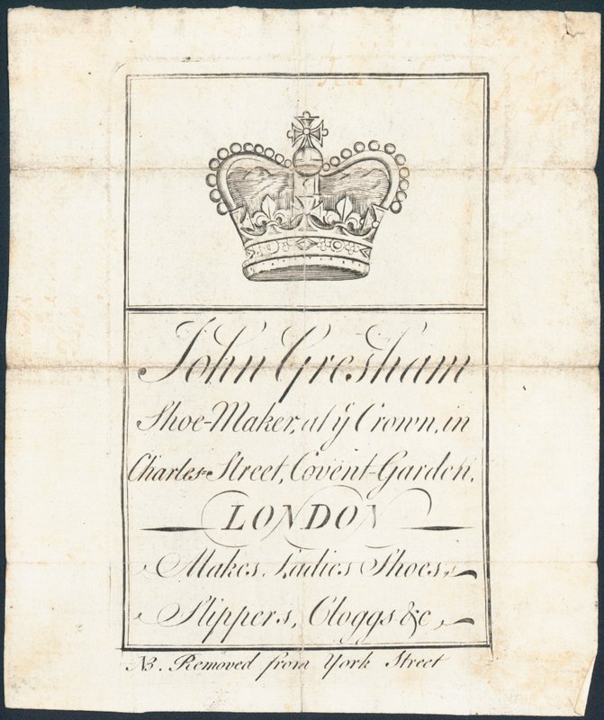 Kereskedelmi kártya, John Gresham alkotó: English School
