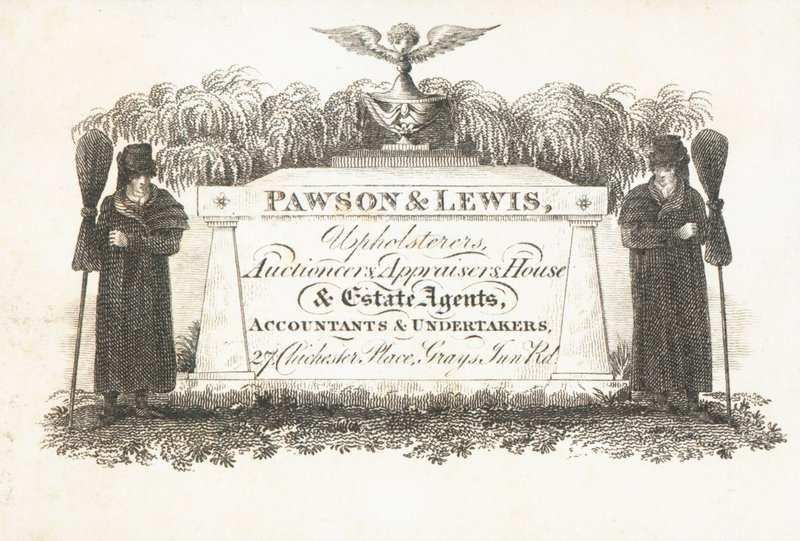 Kereskedelmi kártya, Pawson & Lewis alkotó: English School