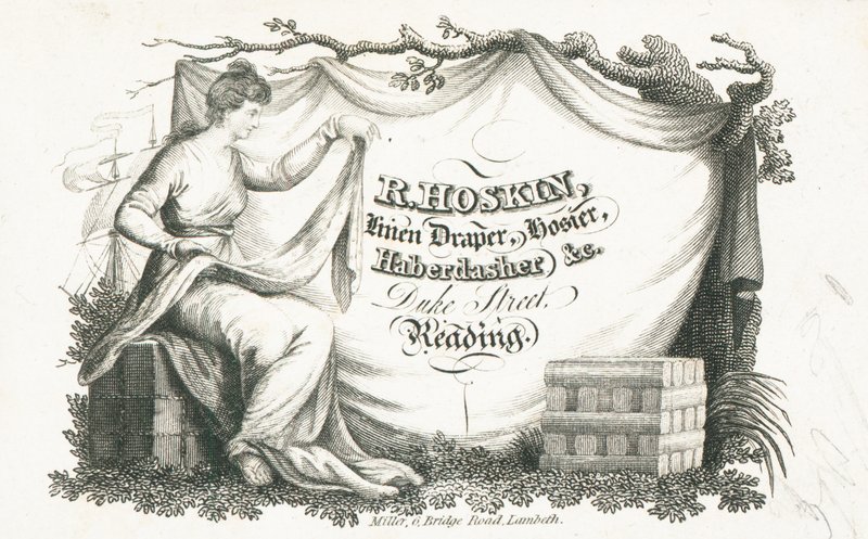 Kereskedelmi kártya, R Hoskin alkotó: English School