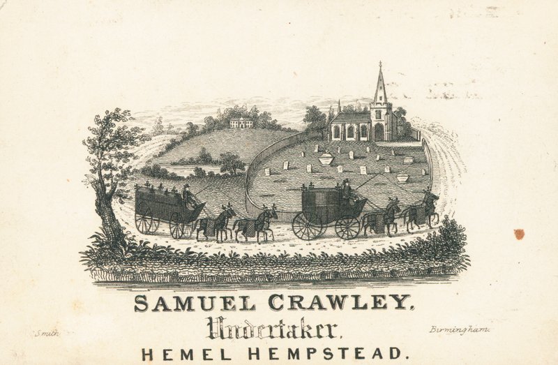 Kereskedelmi kártya, Samuel Crawley alkotó: English School