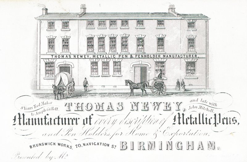 Kereskedelmi kártya, Thomas Newey alkotó: English School