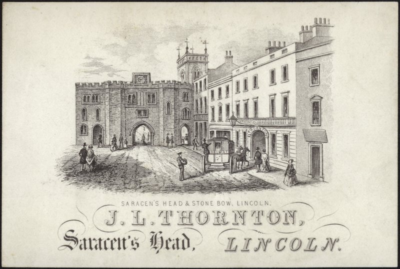 Kereskedelmi kártya J L Thornton számára alkotó: English School