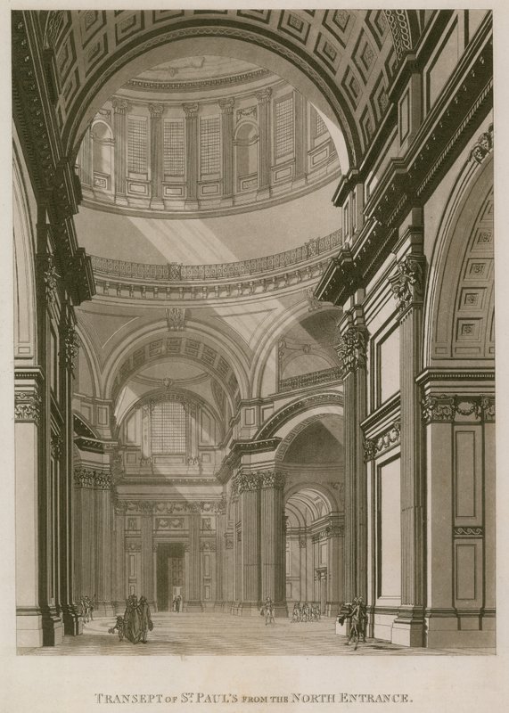 A londoni St Pauls Cathedral kereszthajója az északi bejárattól alkotó: English School