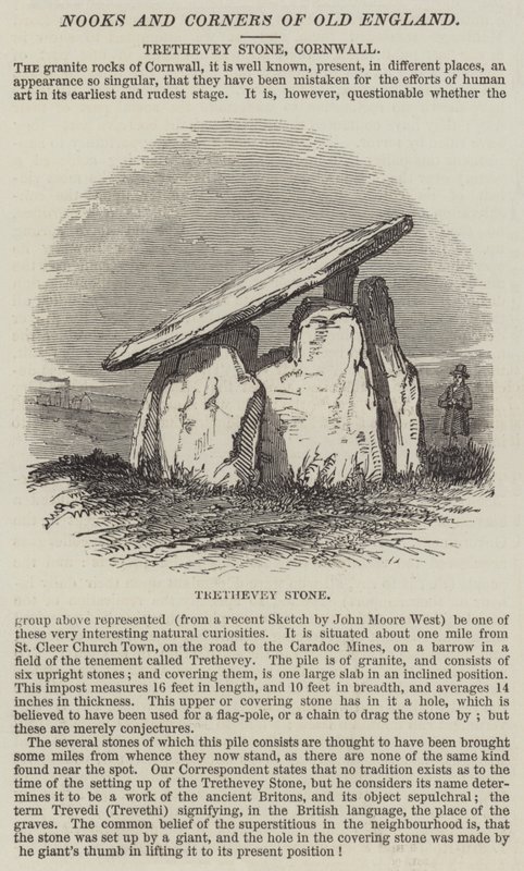Trethevey Stone, Cornwall (metszet) alkotó: English School