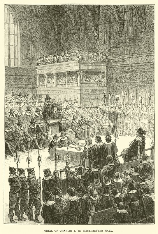 I. Károly pere a Westminster Hallban alkotó: English School