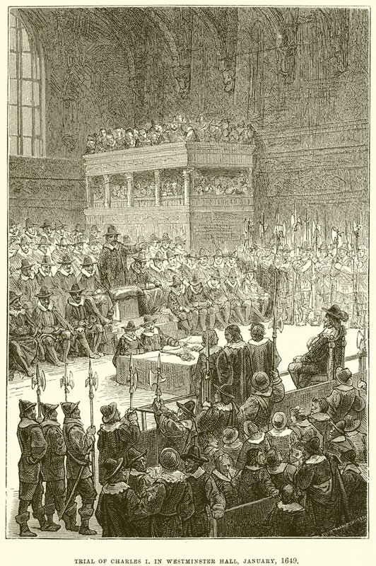 I. Károly pere a Westminster Hallban, 1649. január alkotó: English School