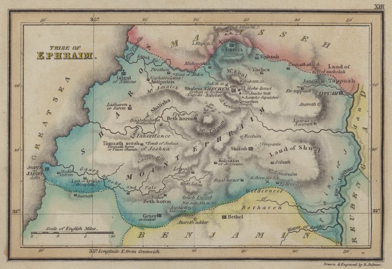 Efraim törzse (színes metszet) alkotó: English School