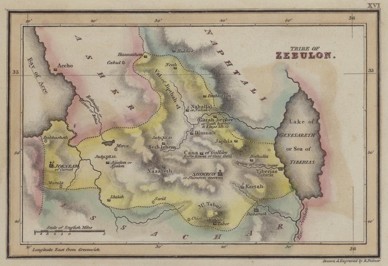 Zebulon törzse (színes metszet) alkotó: English School