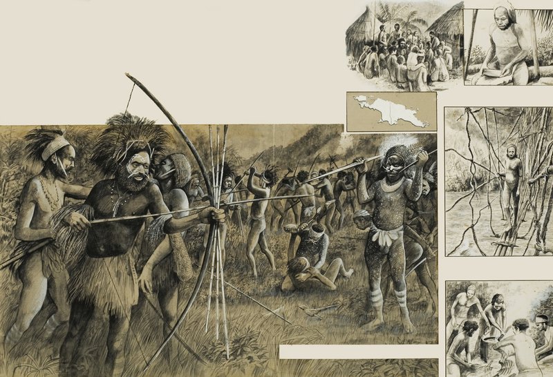 Új-Guinea törzsei alkotó: English School
