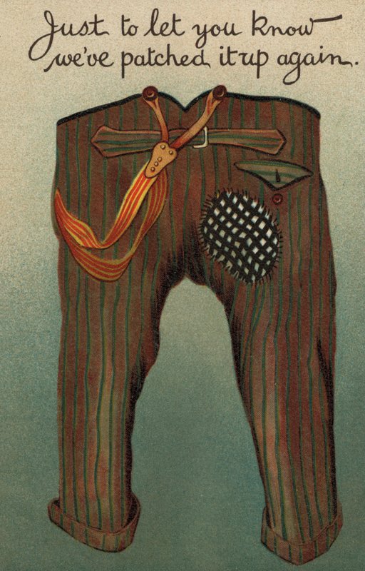 Nadrágfoltok (színes litho) alkotó: English School