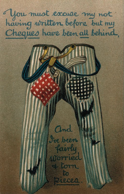 Nadrágfoltok (színes litho) alkotó: English School