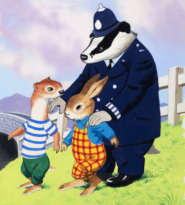 Tufty és rendőr borz alkotó: English School
