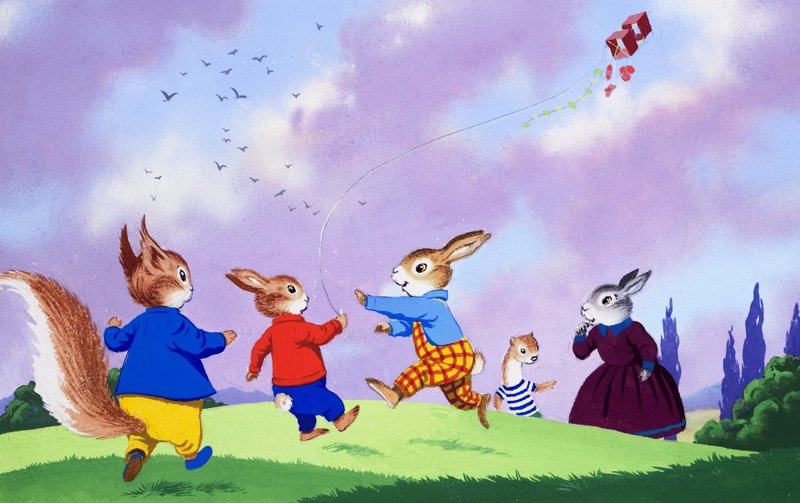 Tufty sárkányt repít alkotó: English School