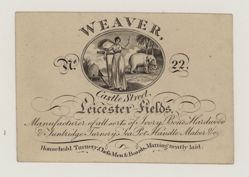 Turner, Weaver, kereskedelmi kártya alkotó: English School