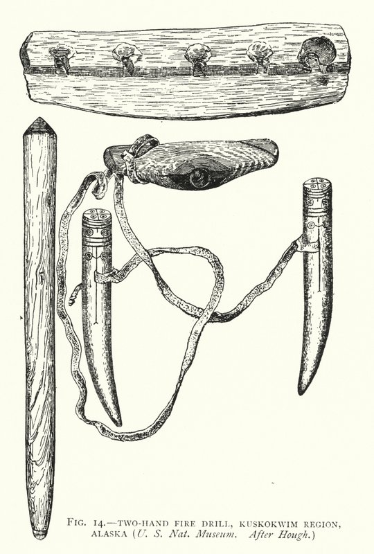 Kétkezes tűzoltó gyakorlat, Kuskokwim régió, Alaszka (litho) alkotó: English School