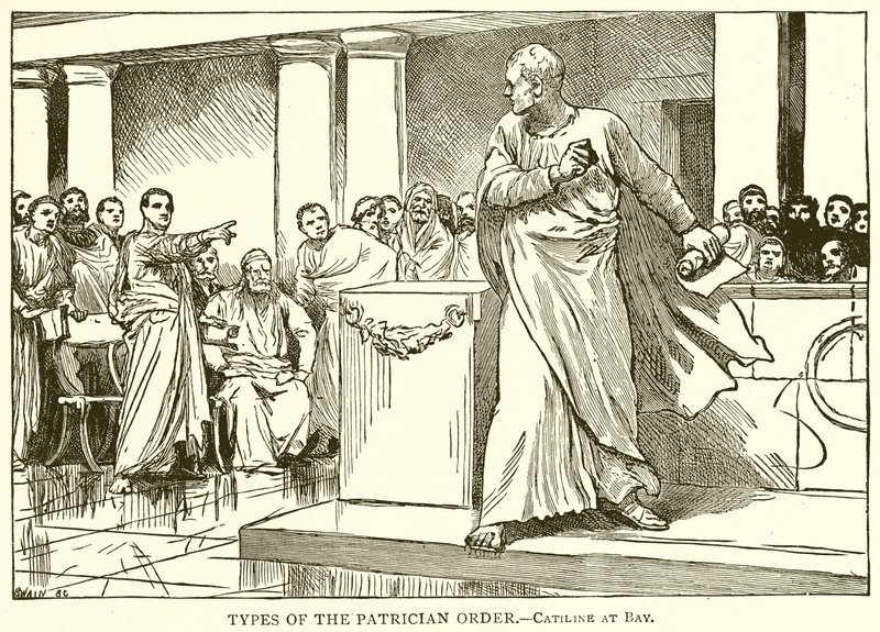 A patrícius rend típusai. - Catilina Baynél alkotó: English School
