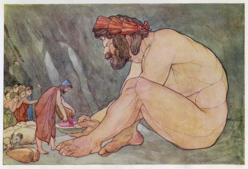 Ulysses bort ad a küklopszoknak (színes litó) alkotó: English School