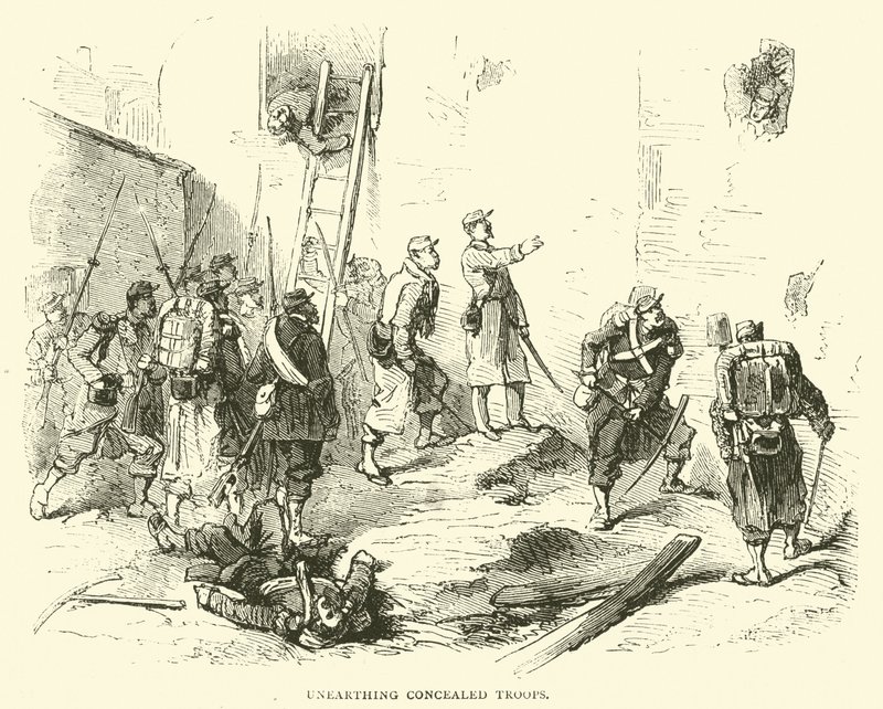Rejtett csapatok feltárása, 1871. január alkotó: English School