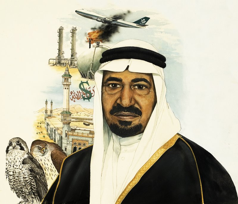 Azonosítatlan szaúdi király – valószínűleg Faisal bin Abdul Aziz király alkotó: English School
