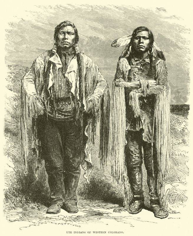 Ute indiánok Nyugat-Coloradoból alkotó: English School