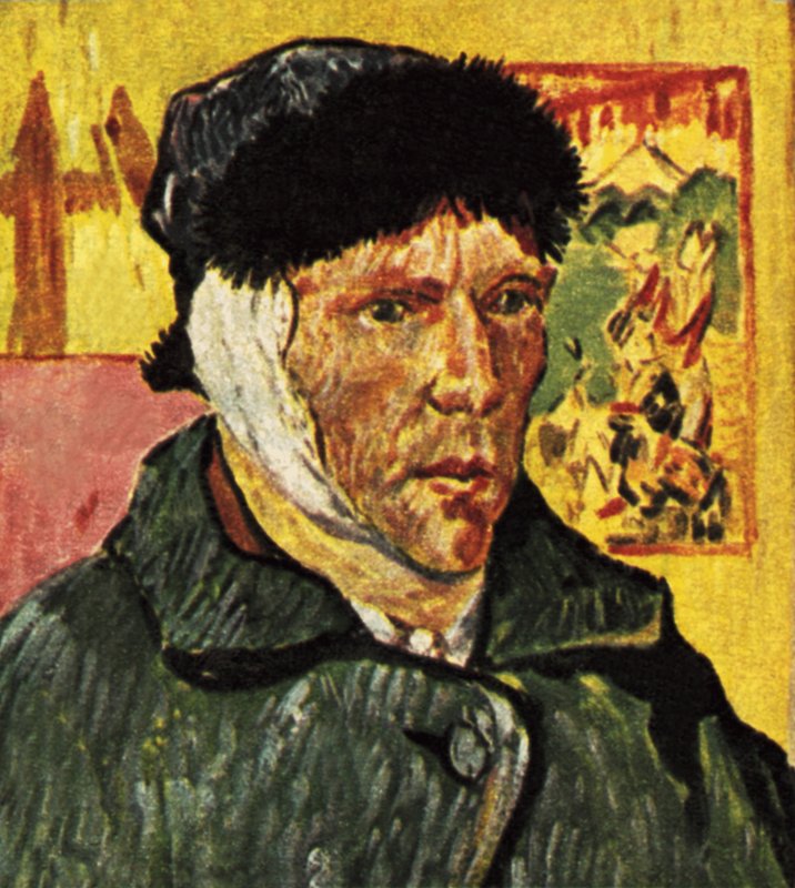 Van Gogh kötéssel a fején (átrajzolva) alkotó: English School