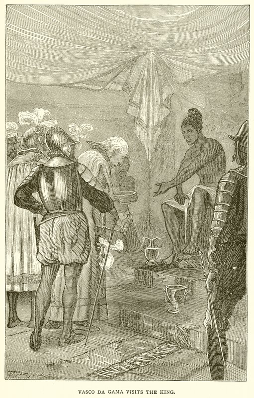 Vasco da Gama meglátogatja a királyt alkotó: English School